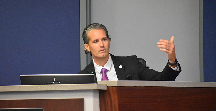 Superintendent of Schools Terry Connor speaks on the district's plans to maximize utilization.