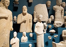 A crowd scene of Cypriot art acquired by John Ringling in 1928 is the centerpiece of the new Gallery 12 at The John & Mable Ringling Museum of Art.