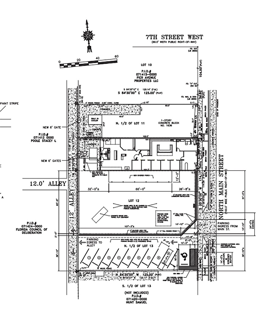 The site plan for the veterinary office with an integrated dog park and bar at 1636 N. Main St. in Jacksonville.