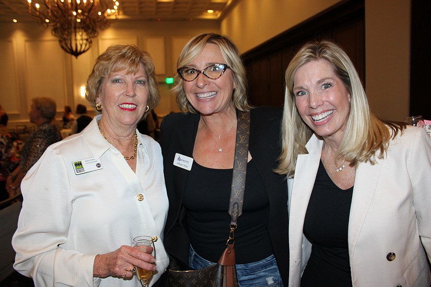 Sisterhood for Good's Kathy Collums, Allison Imre Perkowski and Linda Emery share a laugh before they get down to the actual Bingo.