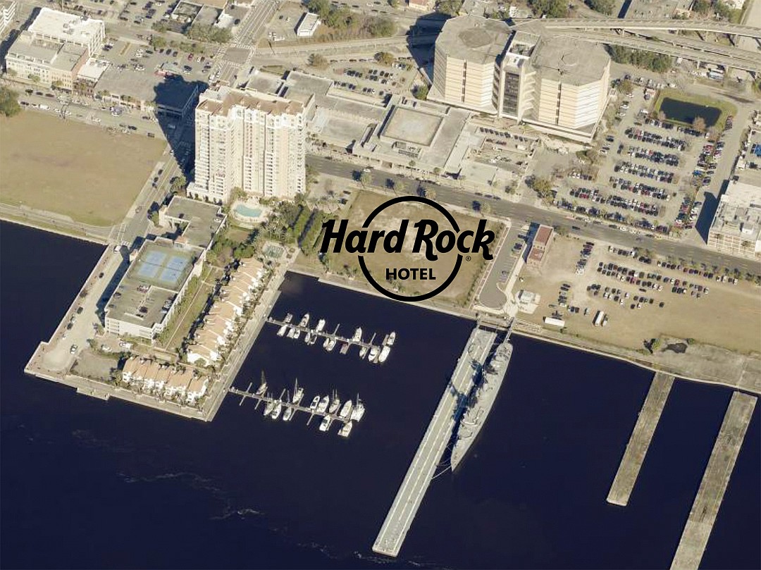 A potential Hard Rock Hotel is proposed on a 2.02-acre property at 500 E. Bay St., the site of the demolished Berkman II condominium along the St. Johns River.