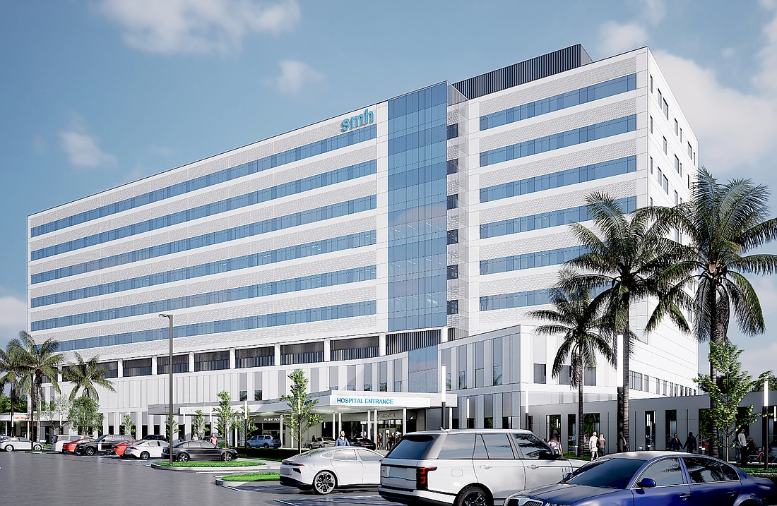 A rendering of Sarasota Memorial Health Care System's new North Port hospital, which is scheduled to open in 2028.