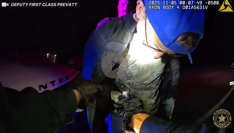 A FCSO deputy finds 24.4 grams of fentanyl on a suspect during a traffic stop. Image screenshot from FCSO body camera footage