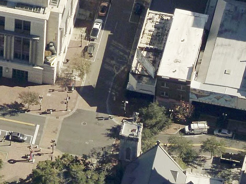 The closed Mag’s Cafe at 231 N. Laura St. in Downtown Jacksonville is across the street from the Main Library.