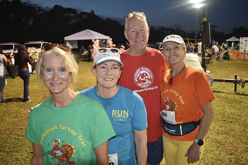 Connie Newman, Lori Richards, Rob Loeffler and Mary Murphy helped support the Turkey Trot.