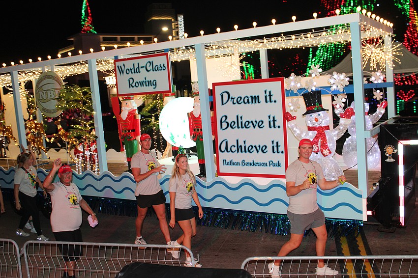 Nathan Benderson Park went all out with its float that runs the course at the Santa's Grand Arrival Parade Nov. 8 at UTC.