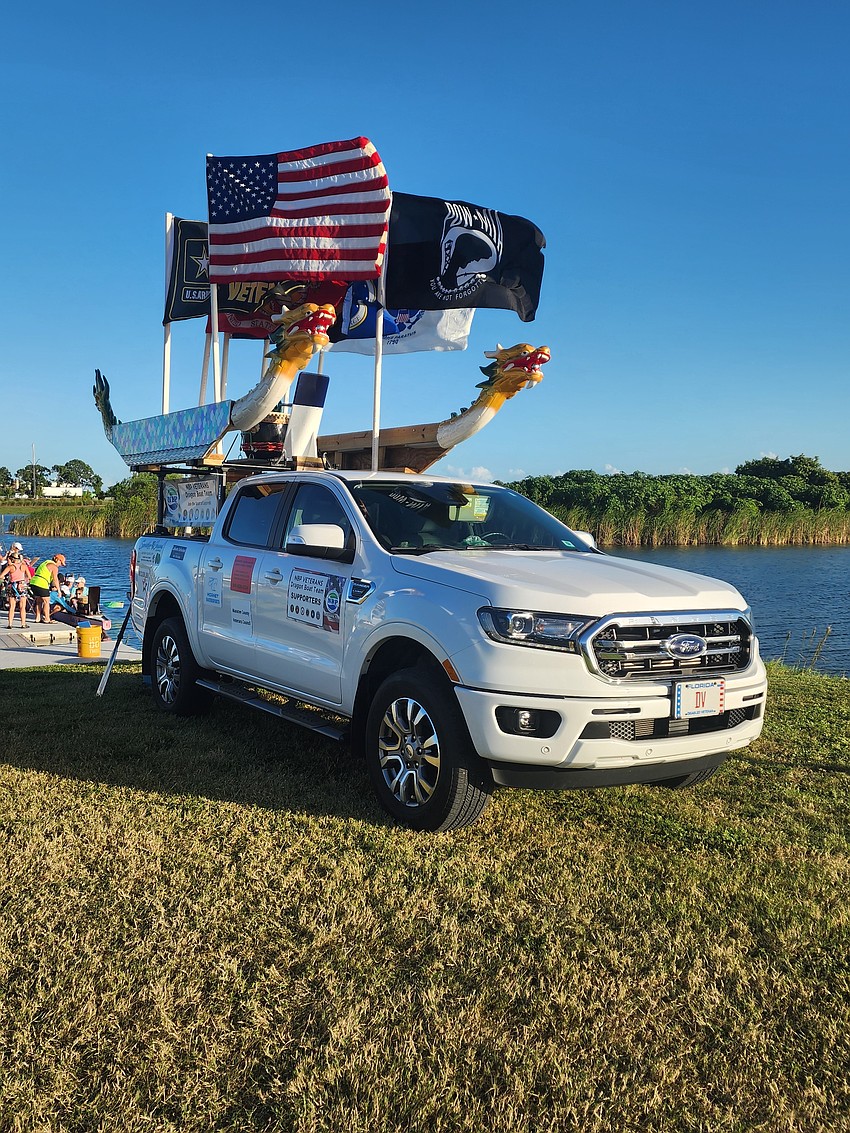Rickard Jensen has turned his truck into a parade float.