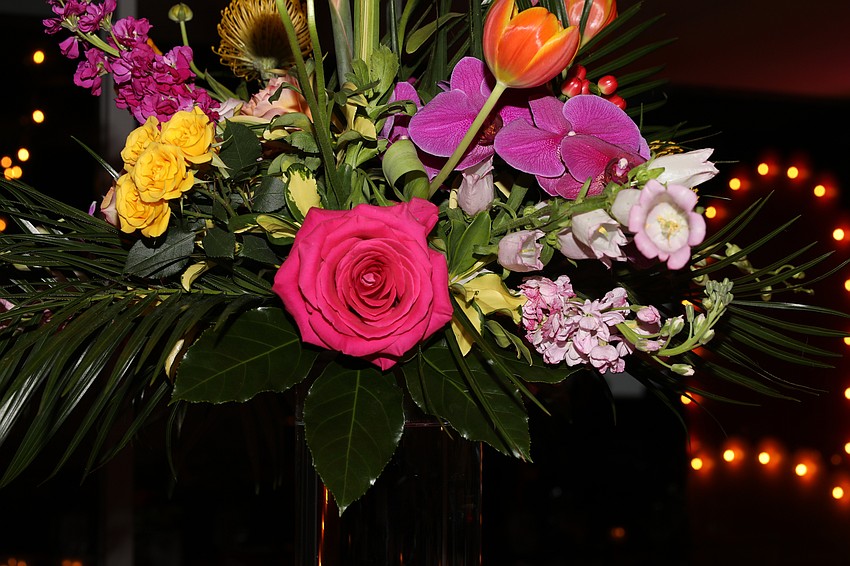 SPARCCle Sunset Soirée featured brilliant floral arrangements.