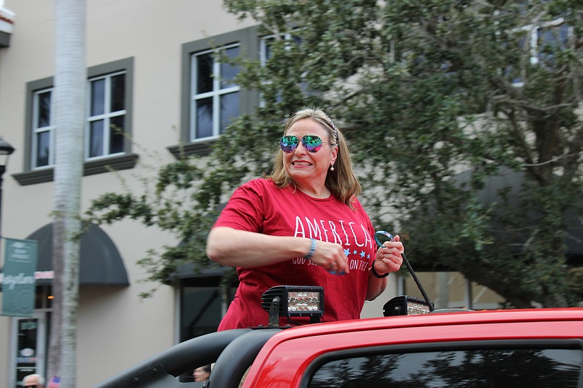 Manatee County Clerk Angel Colonneso shows up every year to support the Tribute to Heroes Parade.