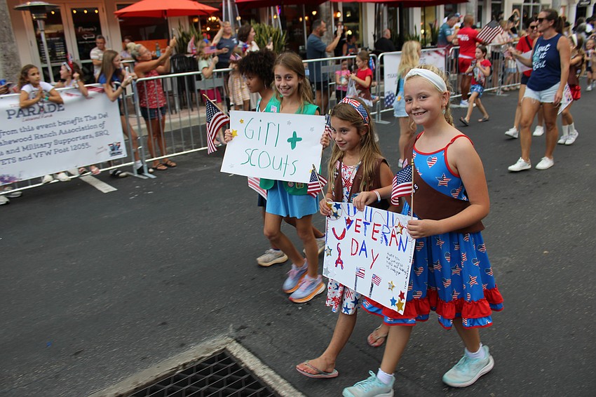 The Girl Scouts participated in the Tribute to Heroes Parade in Lakewood Ranch.