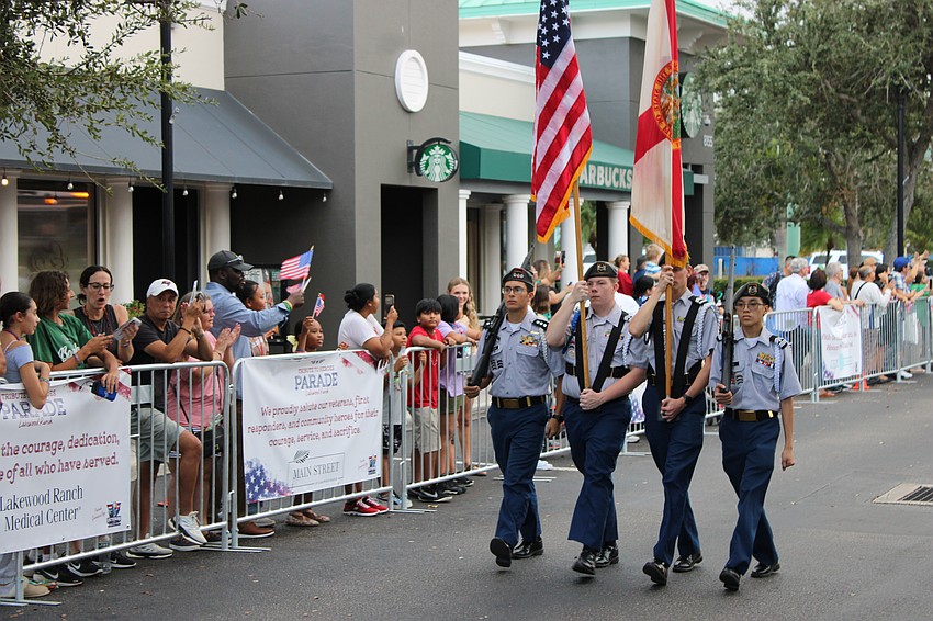 The Sarasota Military Academy provided the honor guard for the parade.