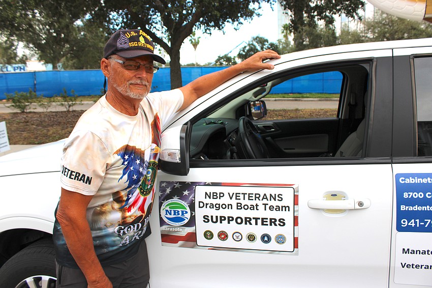 Representing the Nathan Benderson Park Veterans Dragon Boat Team, disabled Army Sgt. Rick Jensen was set to drive in the Tribute to Heroes Parade.