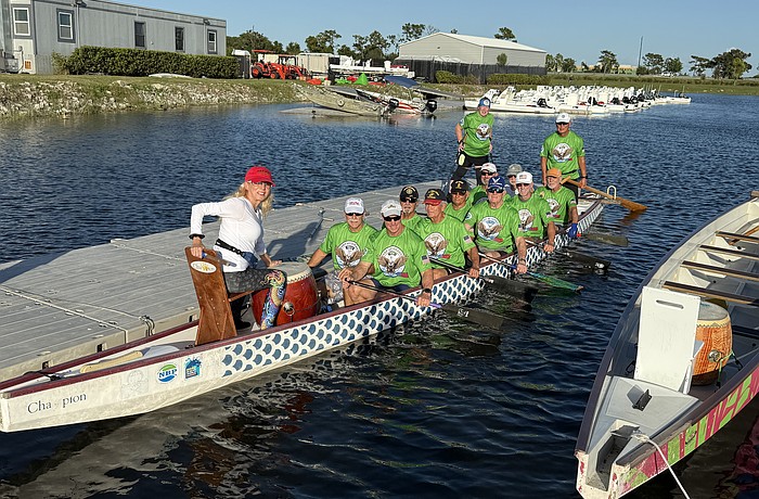 Angela Long coaches the veterans team at Nathan Benderson Park.