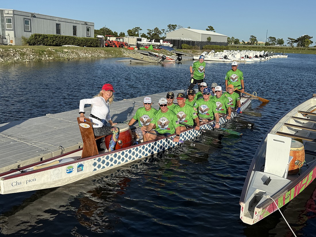 Angela Long coaches the veterans team at Nathan Benderson Park.