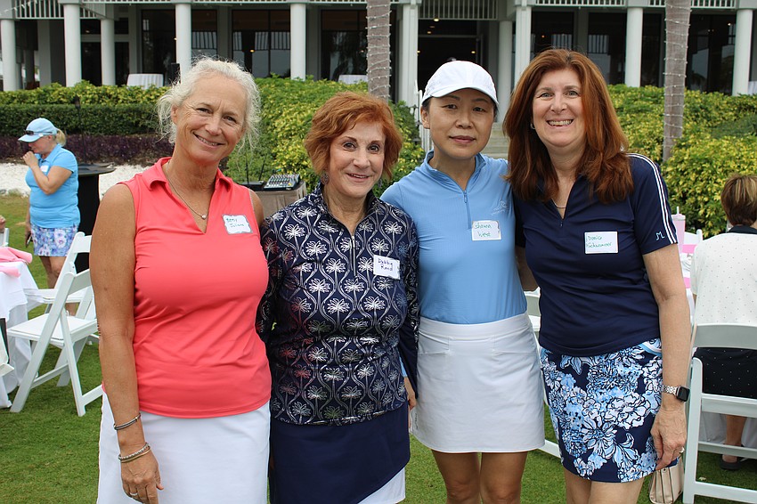 Betsy Juliano, Debbie Rand, Shawna West and Denise Schweminer participated in the opening luncheon for the Longboat Key Club Key Niners on Nov. 6.