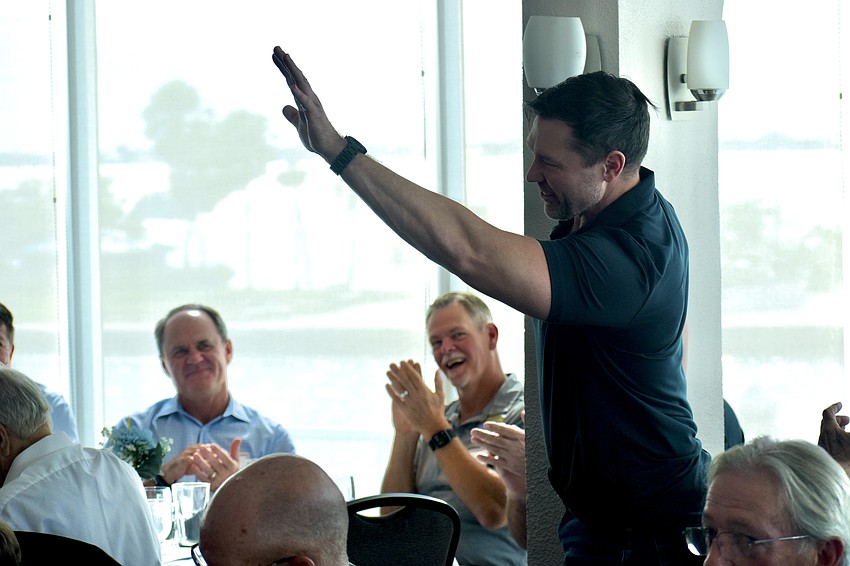 Steven Odebralski, a former captain, was the youngest Marine in attendance at 43.