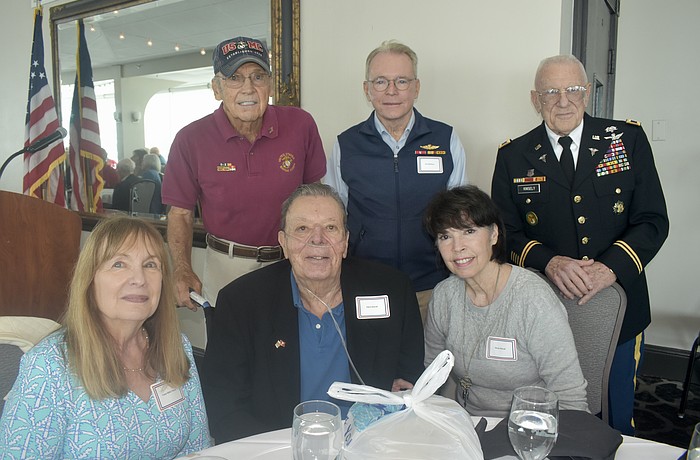 Front row: Vickie Miller-Yanics, Elliott Metcalfe and Becky Metcalfe. Back row: Tom Smith, Tom McElheny and Ben Knisely
