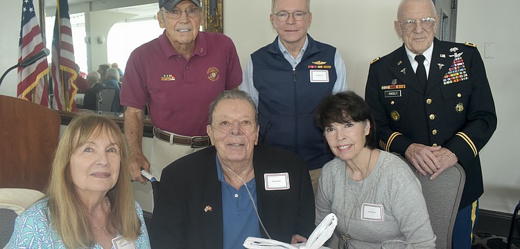 Front row: Vickie Miller-Yanics, Elliott Metcalfe and Becky Metcalfe. Back row: Tom Smith, Tom McElheny and Ben Knisely