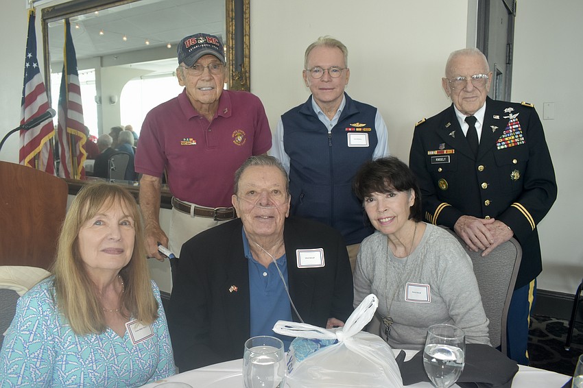Front row: Vickie Miller-Yanics, Elliott Metcalfe and Becky Metcalfe. Back row: Tom Smith, Tom McElheny and Ben Knisely