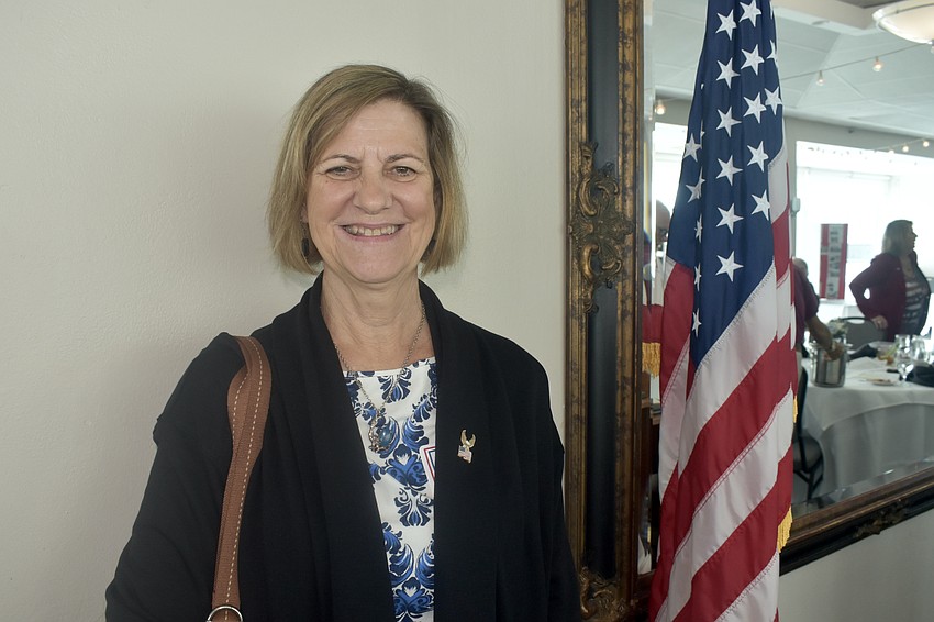 Diane Sewell donated the cake after she was invited to the event in honor of her father, Edward Gawlik, a staff sergeant in the Marines and a Korean War veteran, who died last year.