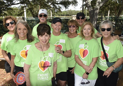 A team from the community of Heritage Oaks volunteered at the event and included Sandi Merrill, Pauline St. Martin, Gary Chapin, Sheri Abramson, Alice Chapin, Ruth Scribner, Steve Ronis, Linda Trageser and Sharon Boss.