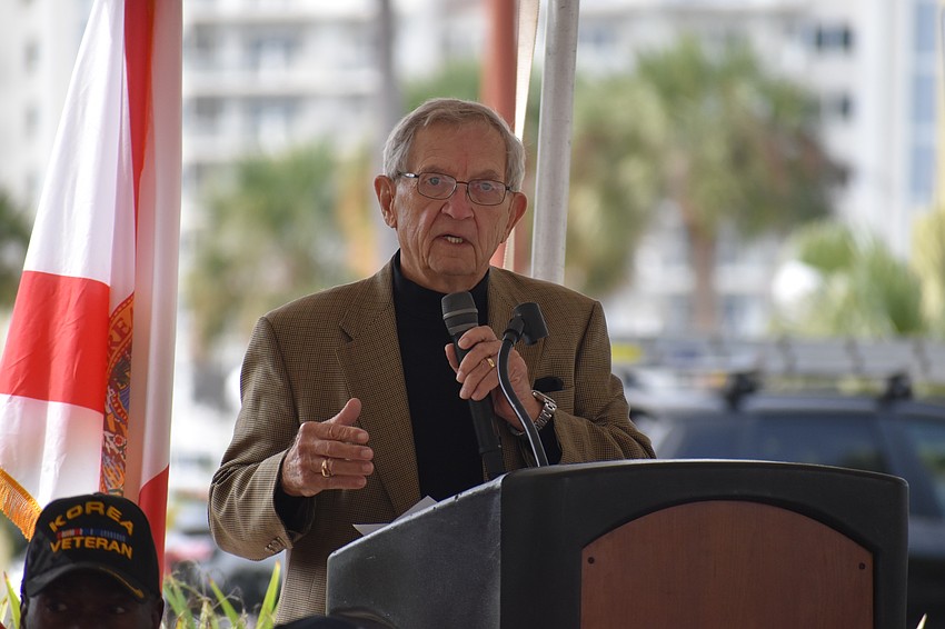 Former Florida legislator and Manatee County elections supervisor Michael Bennett was the keynote speaker.