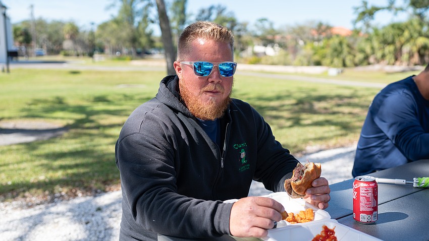 Jake Schunk said he definitely feels appreciated as he sat down at Rotary Club of Longboat Key’s Food for Gratitude event where all town employees received free lunch to recognize their hard work after dual hurricanes in 2024.