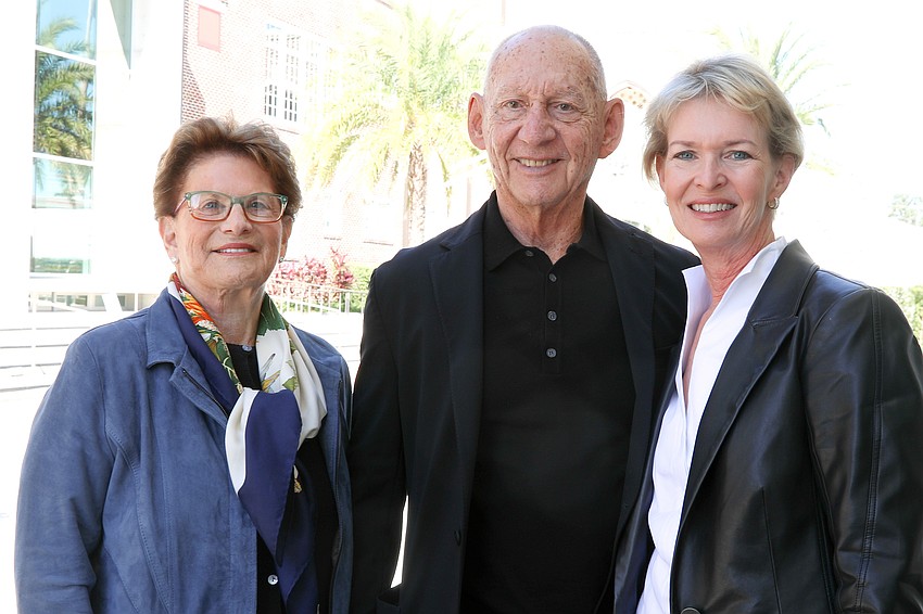 Fran Lamberi, Keith Monda and Veronica Brady come in from the cold for lunch at SAM on Nov. 12.