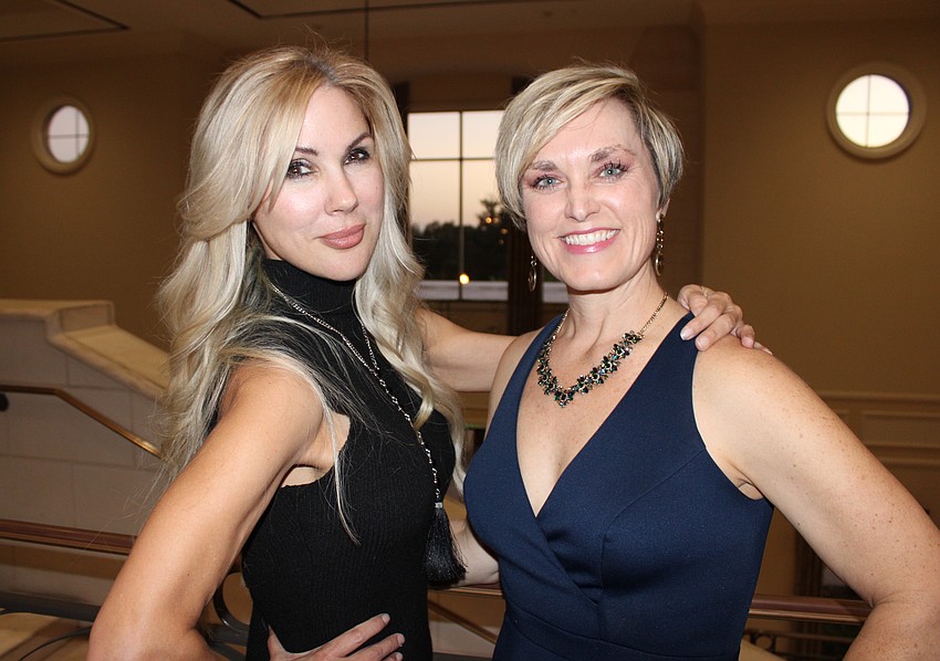 Karen Medford and Heather Hackett arrive for The Soirée at the Ranch at the Lakewood Ranch Golf and Country Club.