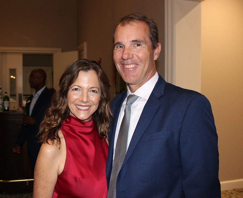 Ashley and Heath Marston arrive at The Soirée at the Ranch at the Lakewood Ranch Golf and Country Club Nov. 13.