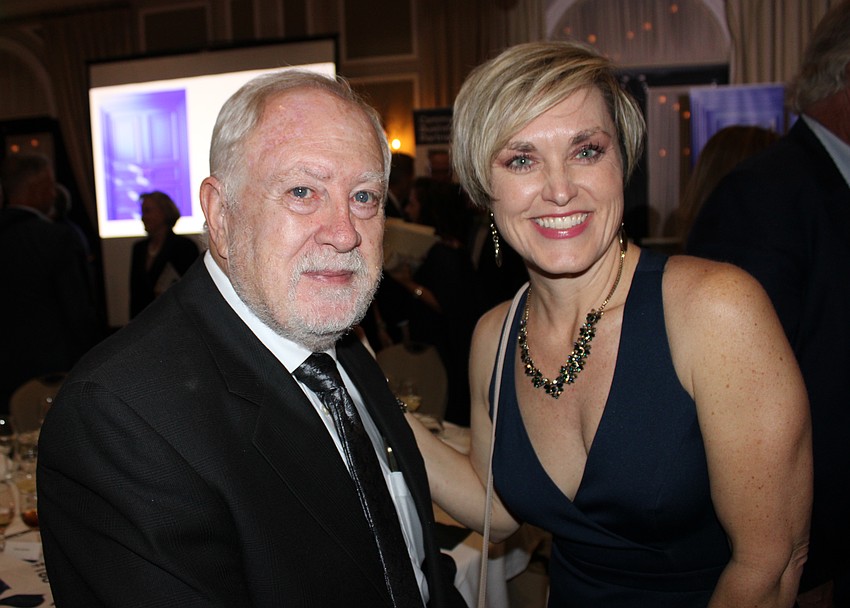 Rex Jensen, the 2025 C. John A. Clarke Humanitarian Award winner, chats with 2024 award winner Heather Hackett.