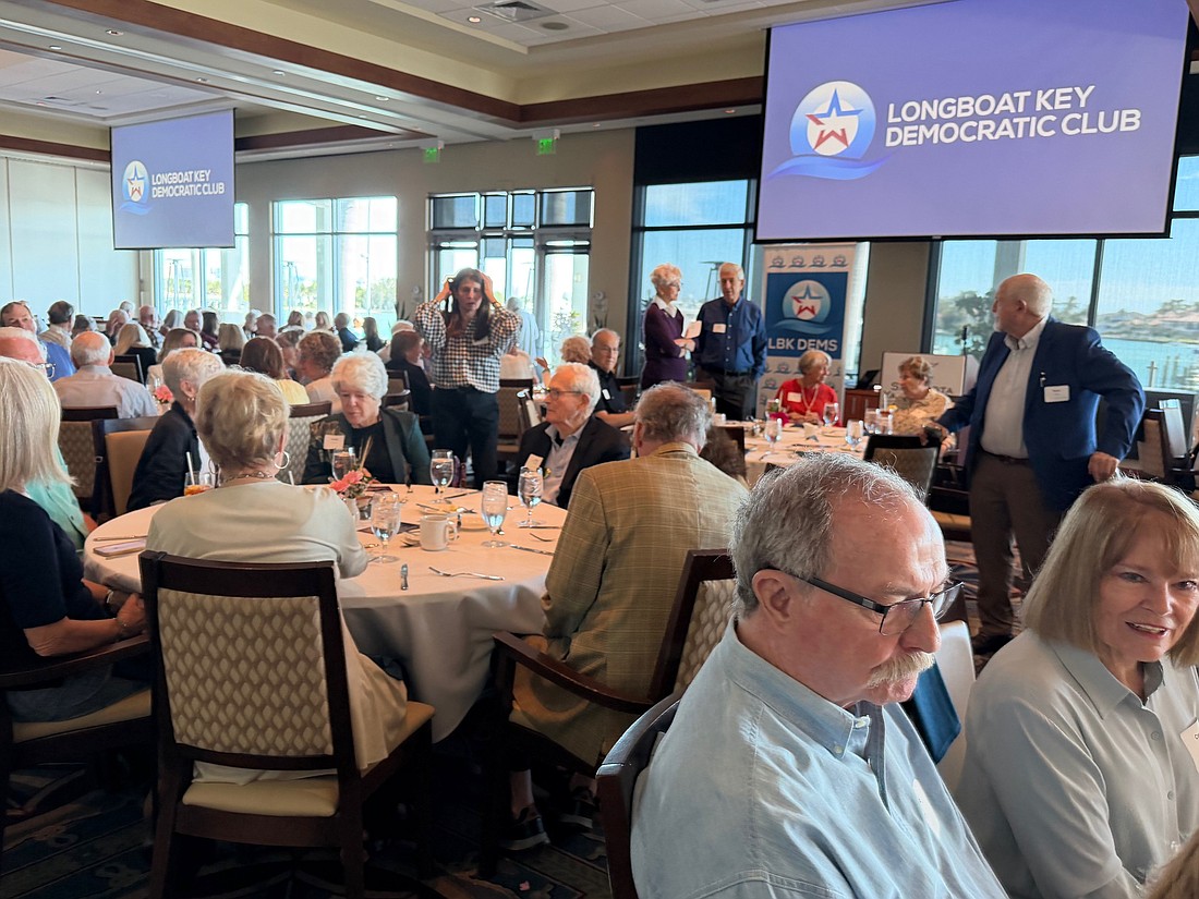 More than 200 showed up to the Sarasota Yacht Club Nov. 4 to hear Democratic Gov. candidate David Jolly speak at the Longboat Key Democratic Club’s season kickoff luncheon.