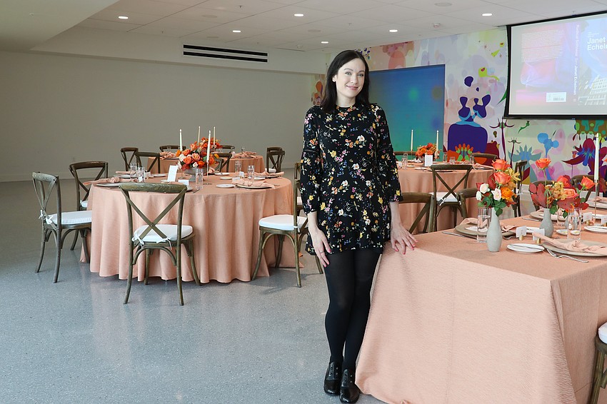 Director of Special Events Laura Stuart Wood has tables set for 60 guests at the Fresh Perspective Lunch held on Nov. 12.