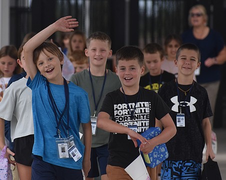 Fourth grade students Liam Aikin, Tate Brase, Raymond Burdick and Madden Dabek will be fifth graders next year and will only have one class above them when sixth grade opens at Lake Manatee K-8.