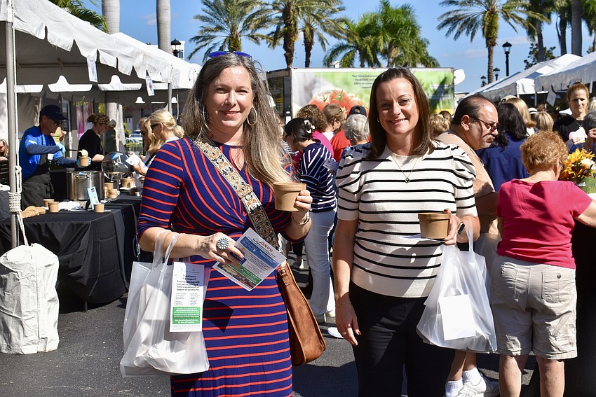 Becky Joy and Tracy Hecht work for Neal Communities, the exclusive Golden Ladle Sponsor of the event.