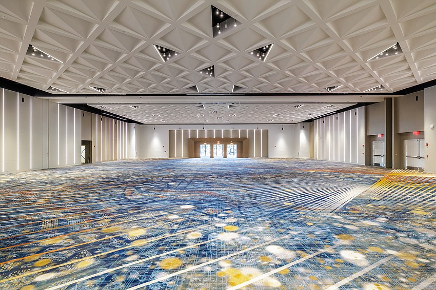 The 14,000-square-foot grand ballroom can seat up to 800 people.