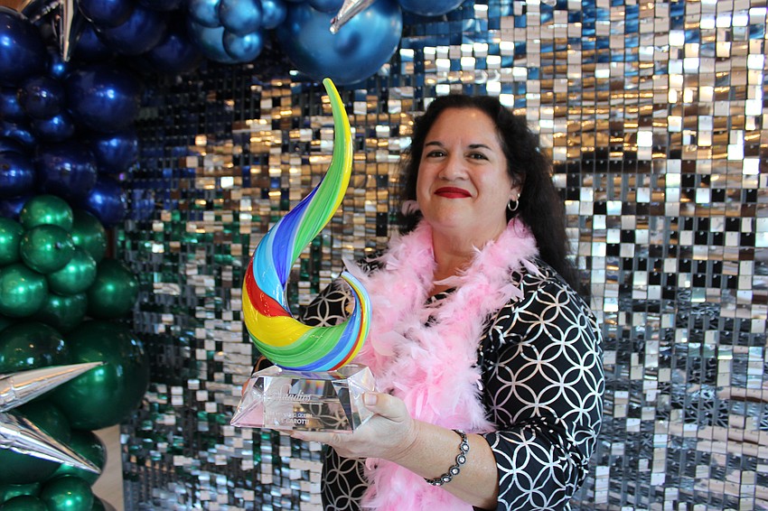 Bree Carotti of Carotti Engineering brought a little extra color to the Sandies in winning the 2025 Networking Queen award.