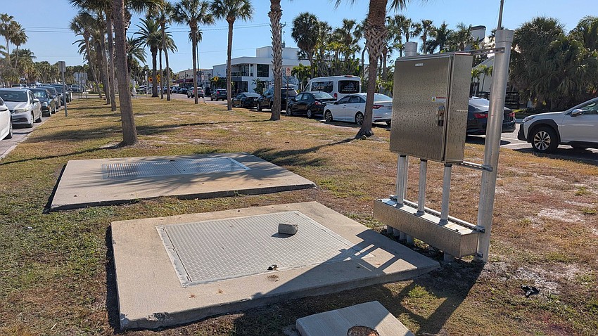 A stormwater pump station on St. Armands.