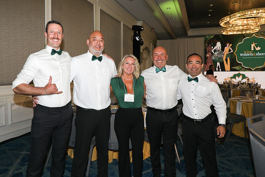 David Plotkin, Chris Hix, Melissa Weiman, Bob Bermudez and EJ Ledesma are ready to greet over 400 guests.