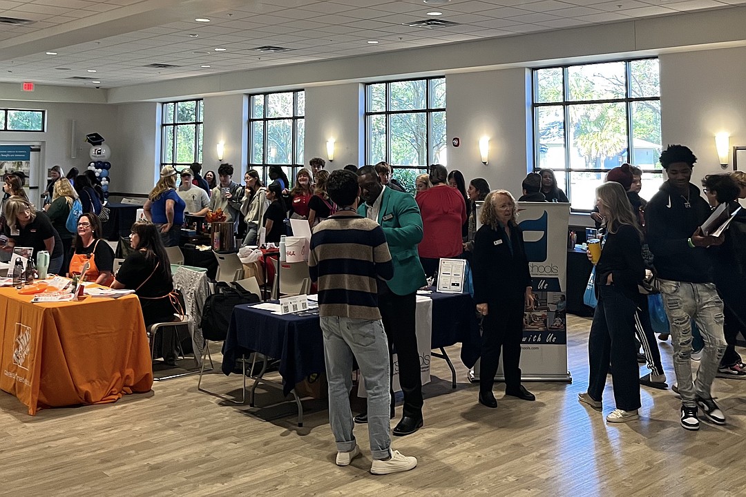 Students engage with businesses, colleges and government agencies at Flagler Schools' College and Career Fair