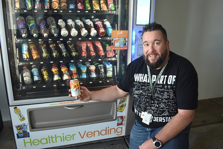 Matt Velázquez, a Lakewood Ranch High math teacher, is a big fan of Sodi Pop and regularly drinks the sodas at school. Many of his students have followed in his footsteps, embracing a healthier drink.