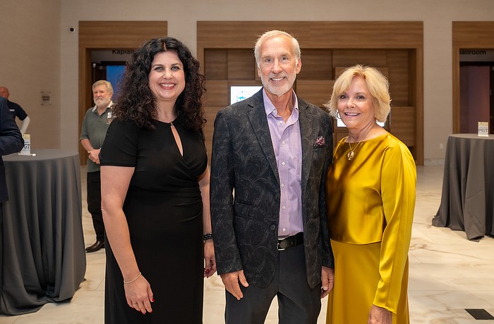 Argus Foundation Executive Director Christine Robinson,  2025 Honoree Rod Hershberger and Elaine Hershberger