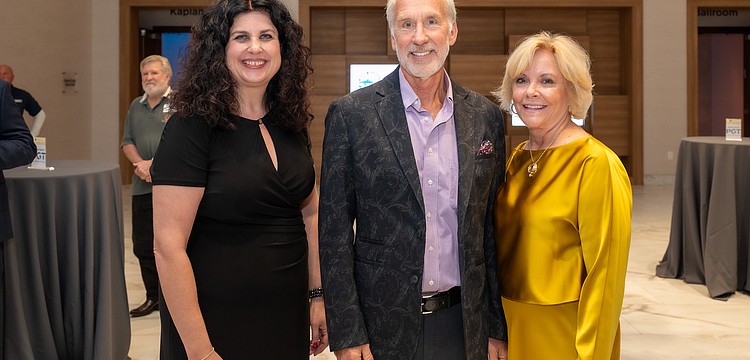 Argus Foundation Executive Director Christine Robinson,  2025 Honoree Rod Hershberger and Elaine Hershberger