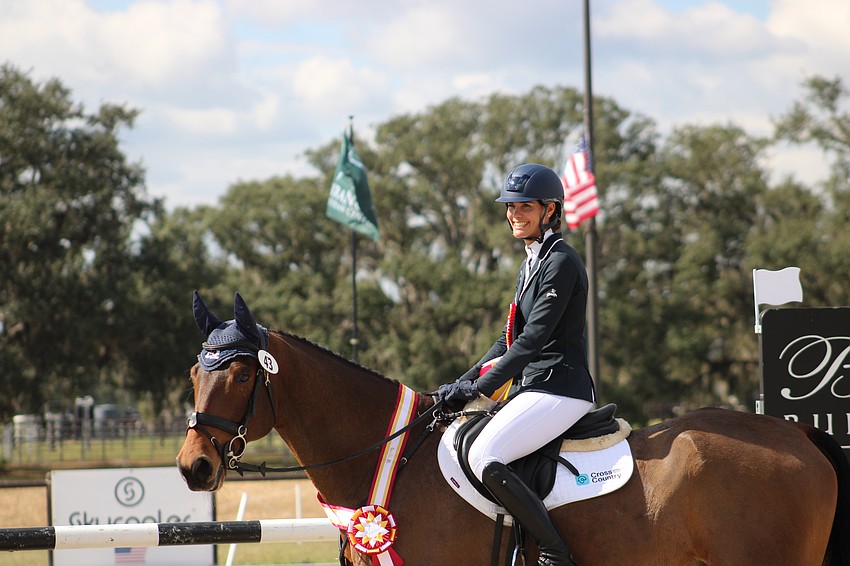 New Zealand's Hayley Frielick and Sportsfield Lumiere take a bow after finishing second in the CCI4 class at The Event at TerraNova Nov. 16.
