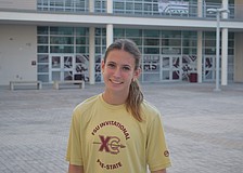 Madison Muller poses for a photo after a Nov. 17 practice at Riverview High School. The record-breaking sophomore will lead the Rams into the FHSAA Class 4A girls' cross country state championship.