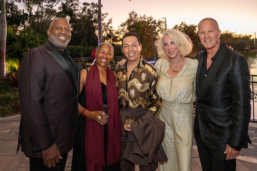 Tony and Adela Glover, Eduardo Anaya, Paige Petersen and Curtis Jorga