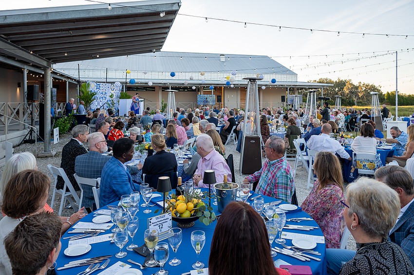 Dinner and the program begins.