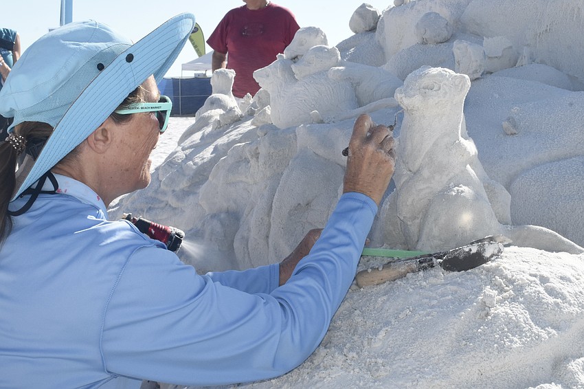 Remy Hoggard sculpts a meerkat for 