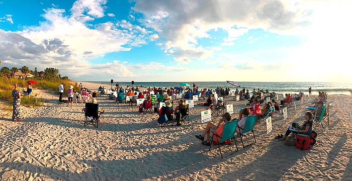 Hermitage Artist Retreat programming includes events on the beach adjacent to its campus.
