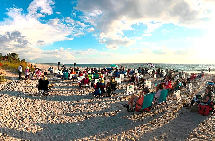 Hermitage Artist Retreat programming includes events on the beach adjacent to its campus.